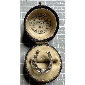 画像1: 馬蹄型のグッドラックシルバーリング1920年イギリス