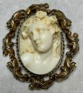まるでミュージアムにあるような彫刻のような素晴らしいアイボリーカメオブローチ&ペンダント1860年イギリス