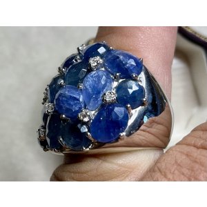 画像9: 綺麗なサファイアのリング1960年イギリス