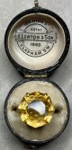 八角形で縁起が良く綺麗なシトリンリング1940年イギリス