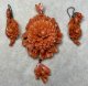 綺麗な細工のサンゴセット1880年イギリス