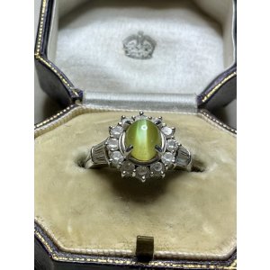 画像17: 綺麗な猫の目　キャッツアイダイアモンドリング1960年イギリス