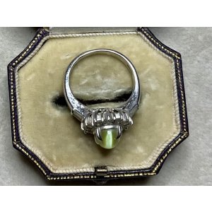 画像11: 綺麗な猫の目　キャッツアイダイアモンドリング1960年イギリス