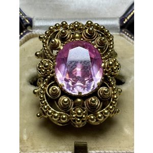 画像1: 素晴らしいピンクトパーズのリング1860年イギリス　　只今ご商談中です