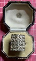 四角が可愛いビンテージリング1940年イギリス