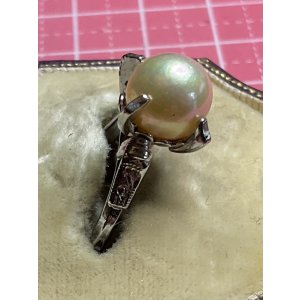画像6: 模造パールのビンテージリング1960年イギリス
