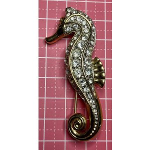 画像2: タツノオトシゴのビンテージブローチ1960年イギリス