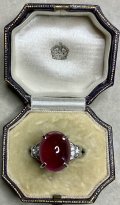 大きくて綺麗なルビーの指輪1970年イギリス
