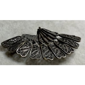 画像6: シルバーの銀糸細工ブローチ1940年イギリス