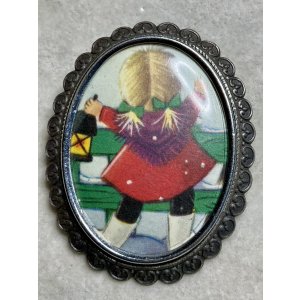 画像1: 後ろ姿が可愛いビンテージブローチ1950年イギリス