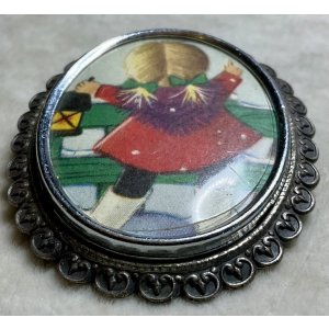 画像8: 後ろ姿が可愛いビンテージブローチ1950年イギリス