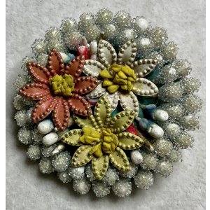 画像1: 可愛いお花のビンテージブローチ1940年イギリス