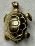 ゴールドのカメのビンテージブローチ1970年イギリス