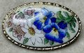 綺麗なエナメルのビンテージブローチ1940年イギリス