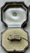 可愛いデザインのダイアモンドりんぐ1920年イギリス