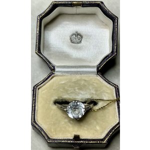 画像1: 9金とシルバー台のペーストリング1920年イギリス