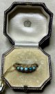 色々な色のターコイズが入っていて綺麗なビクトリアンリング1880年イギリス
