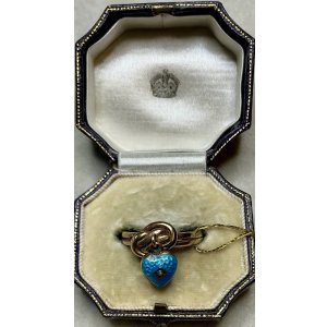 画像1: 可愛いハートが揺れるリング1880年イギリス