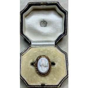 画像1: ピンク色が綺麗なコンクシェルカメオリング1880年イギリス