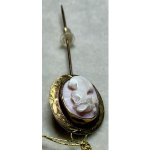画像6: コンクシェルカメオのピンブローチ1880年イギリス