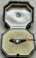 綺麗なオパールとエナメルのリング1880年イギリス
