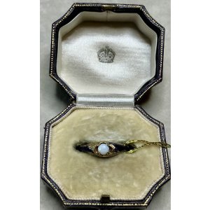 画像1: 綺麗なオパールとエナメルのリング1880年イギリス