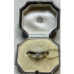 画像1: 綺麗なシングルストーンダイアモンド1920年イギリス