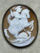 ビクトリア時代のシェルカメオブローチ1880年イギリス