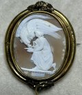 ビクトリア時代のシェルカメオブローチ1880年イギリス