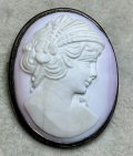 希少性の高いコンクシェルカメオブローチ1890年イギリス