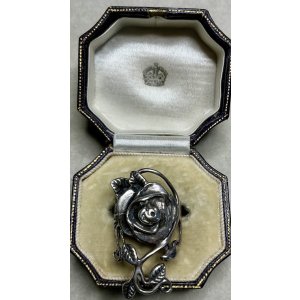 画像1: 綺麗なお花のシルバーリング1940年イギリス