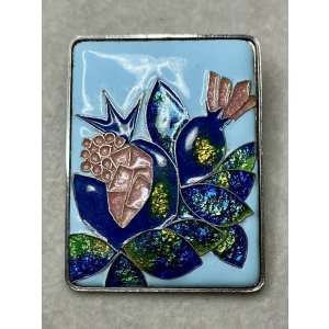 画像9: 綺麗な七宝のブローチ＆ペンダント1960年イギリス