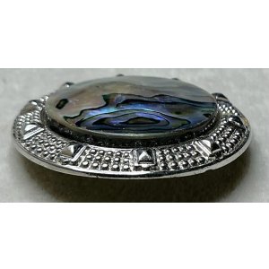 画像6: 景色のような模様が綺麗なマザーオブパールのビンテージブローチ1940年イギリス