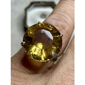 画像10: 綺麗なシトリンのゴールドリング1920年イギリス