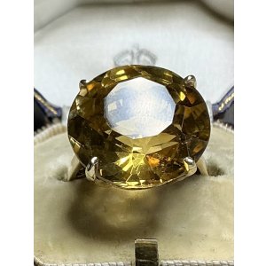 画像20: 綺麗なシトリンのゴールドリング1920年イギリス