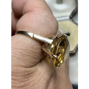 画像5: 綺麗なシトリンのゴールドリング1920年イギリス