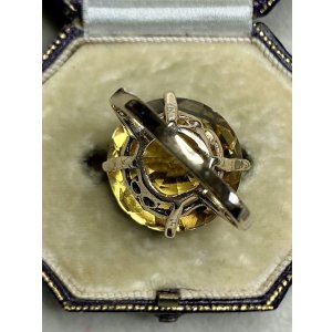 画像12: 綺麗なシトリンのゴールドリング1920年イギリス