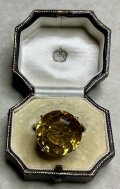 綺麗なシトリンのゴールドリング1920年イギリス