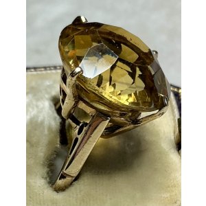 画像19: 綺麗なシトリンのゴールドリング1920年イギリス