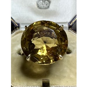 画像21: 綺麗なシトリンのゴールドリング1920年イギリス