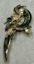 エナメルが綺麗な鳥のビンテージブローチ1960年イギリス　　只今ご商談中です