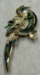 エナメルが綺麗な鳥のビンテージブローチ1960年イギリス