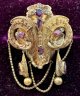 ビクトリア時代らしいゴールド細工のブローチ1880年イギリス