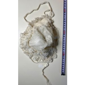 画像1: アンティークドールボンネット1890年イギリス