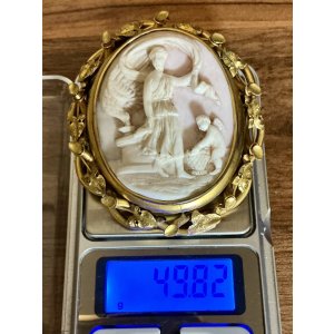 画像2: 素敵な色合いのコンクシェルカメオブローチ1880年イギリス