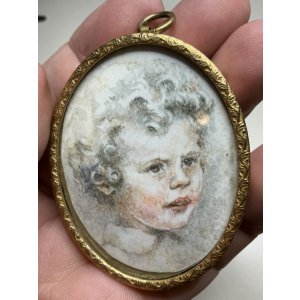 画像1: 凛々しいお顔が可愛いミニアチュール1900年フランス