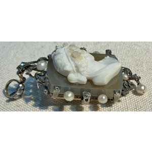 画像13: 三層彫りの素晴らしいストーンカメオブローチ＆ペンダント1870年イギリス