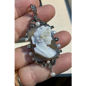 画像5: 三層彫りの素晴らしいストーンカメオブローチ＆ペンダント1870年イギリス