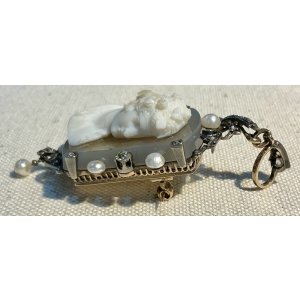 画像11: 三層彫りの素晴らしいストーンカメオブローチ＆ペンダント1870年イギリス