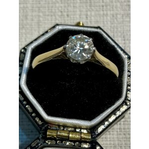 画像8: 綺麗なシングルストーンのダイアモンドリング1900年イギリス